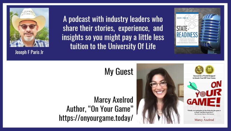 State of Readiness | Marcy Axelrod; Author of “On Your Game”