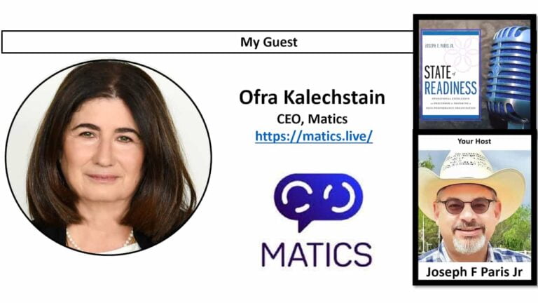 State of Readiness; Ofra Kalechstain, CEO of Matics