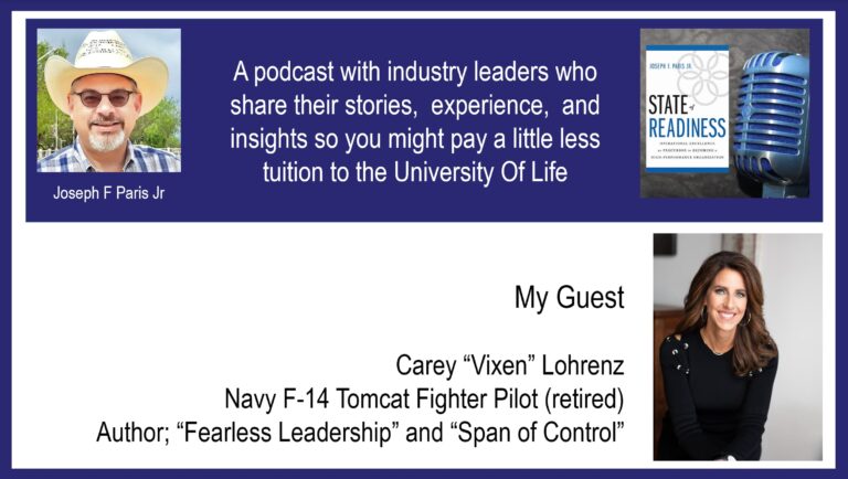 State of Readiness; Carey “Vixen” Lohrenz, US Navy F-14 Fighter Pilot and Author